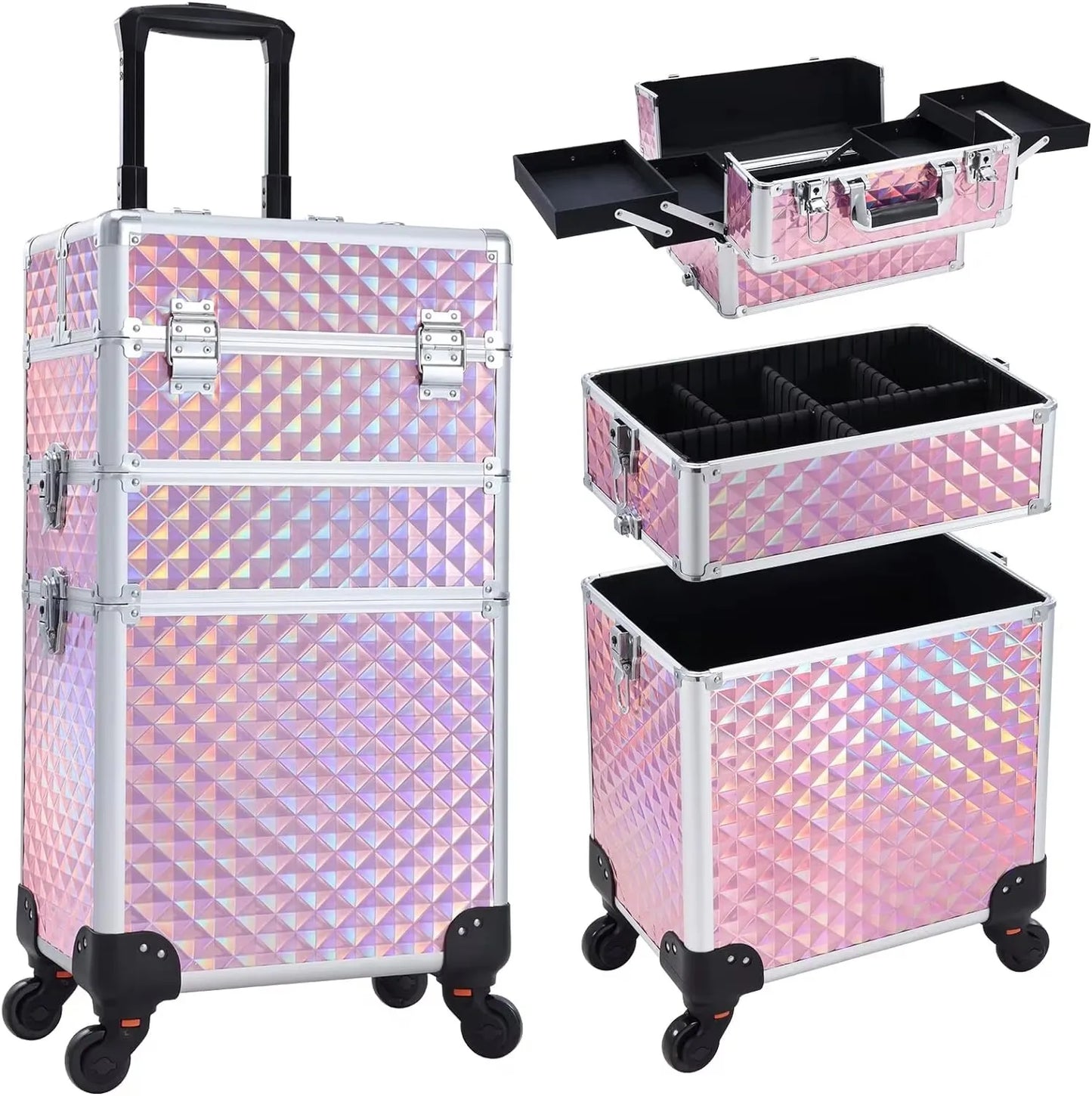 Trousse de maquillage roulante 3 en 1
