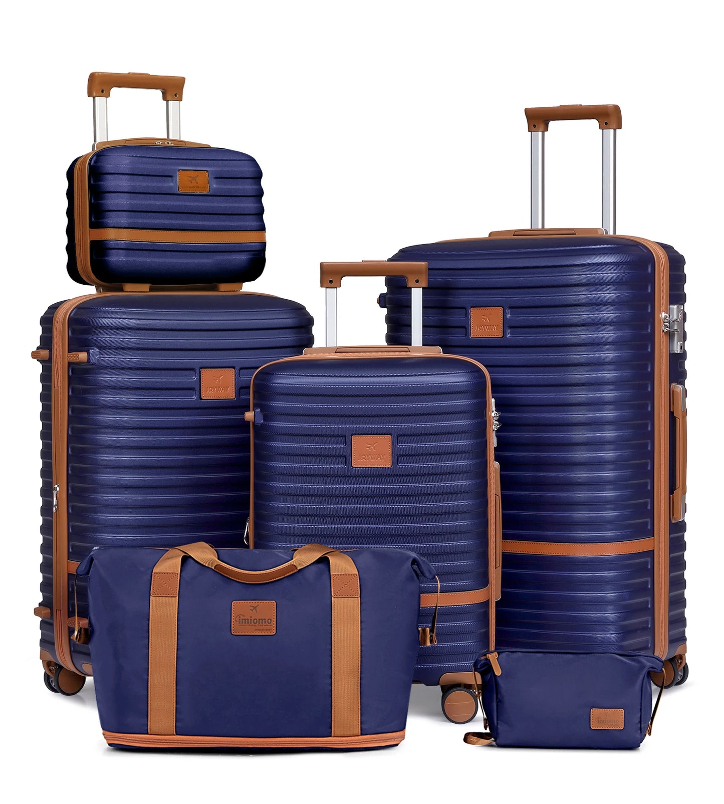 ensemble de bagages bleu 6 pieces