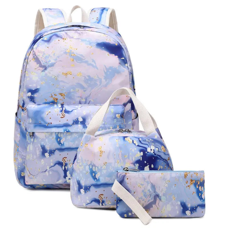 Sac d'école avec sac à déjeuner et trousse à crayons
