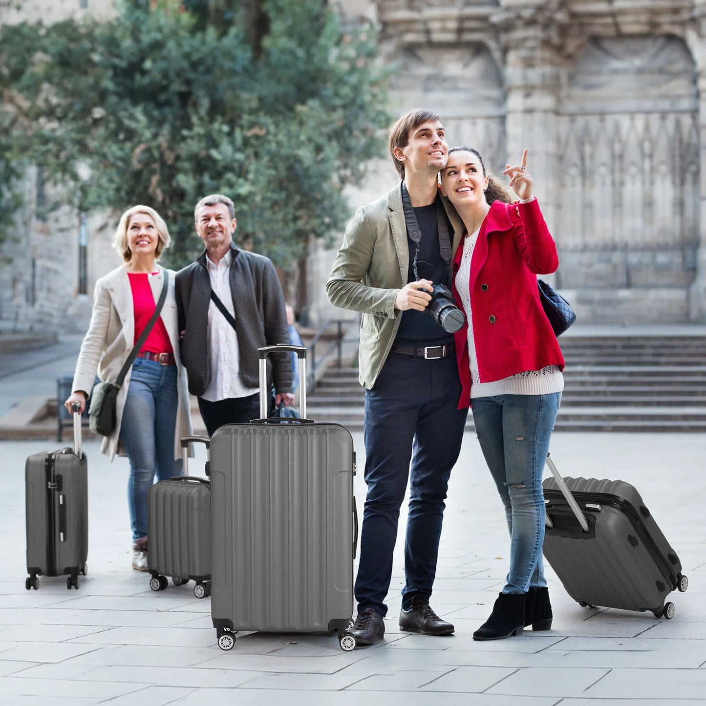 Bagages ABS protégés par les coins, 4 pièces