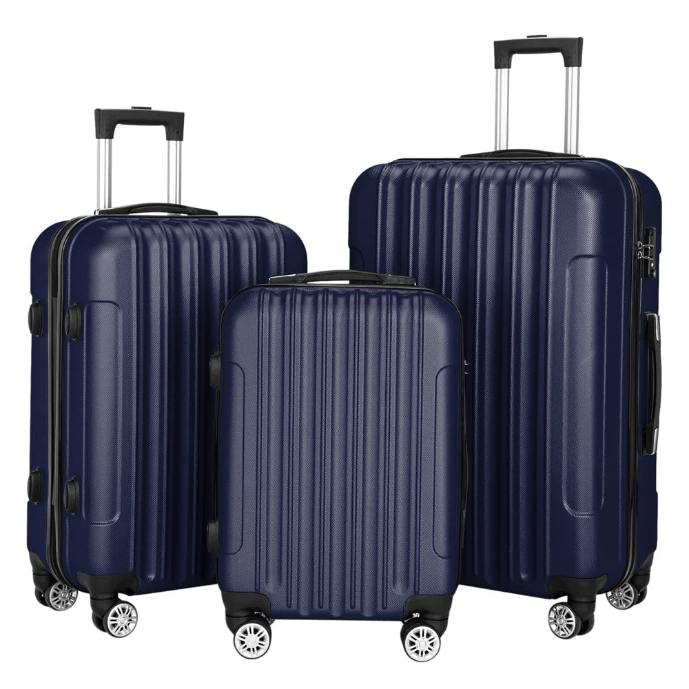 Ensemble de 3 valises à roulettes de voyage avec serrure