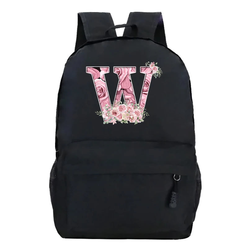 Rose alphabet sac à dos