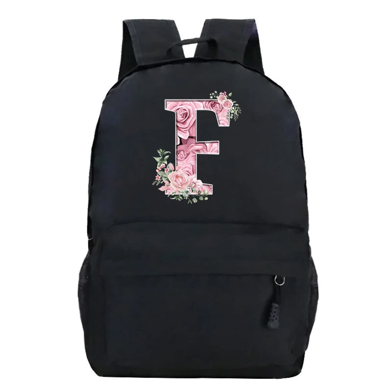 Rose alphabet sac à dos