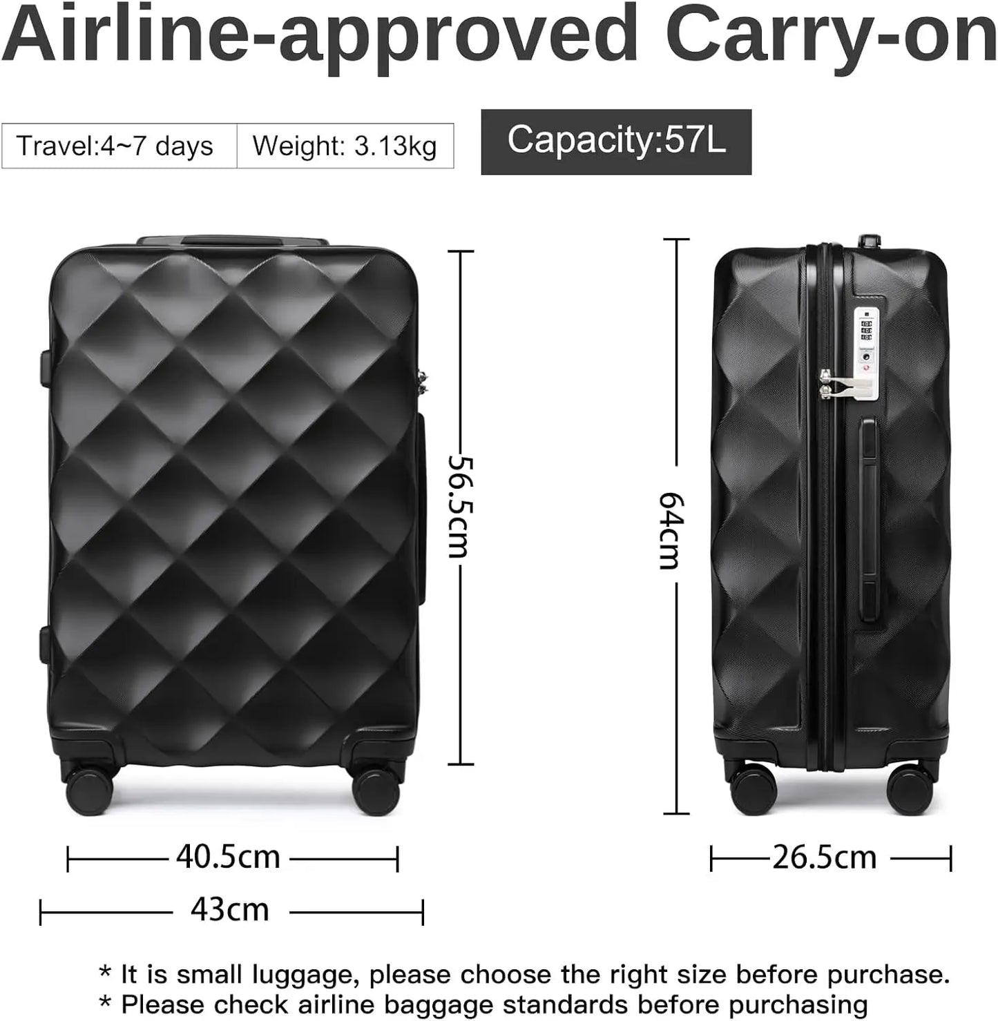 Étui dur avec la serrure de TSA