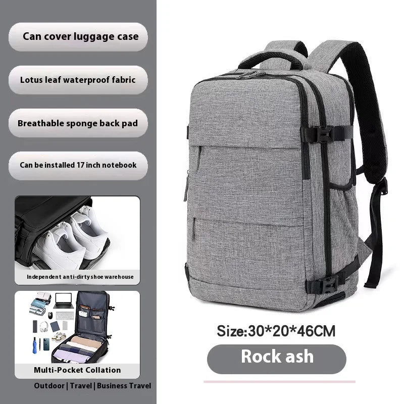 sac à dos gris pour ordinateur portable
