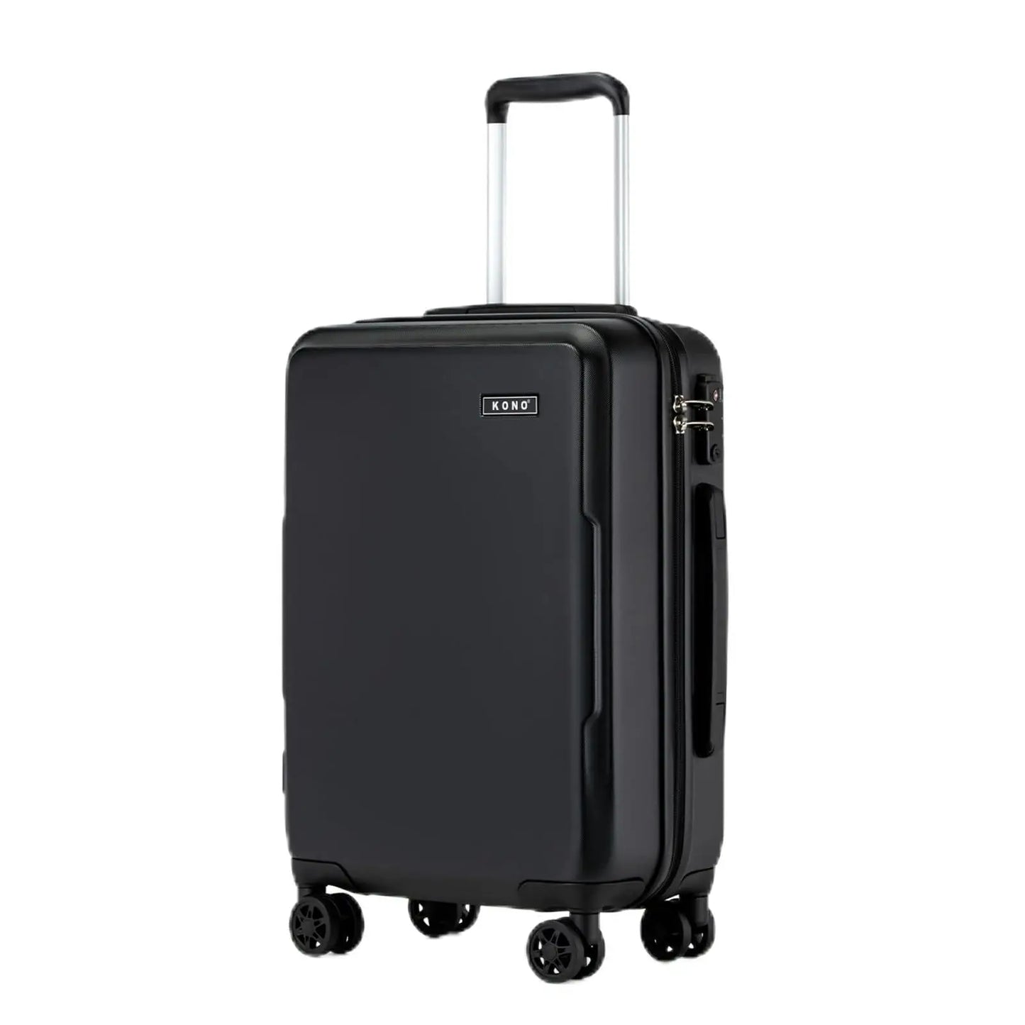 Valise noire légère à coque rigide en PC et ABS avec serrure TSA