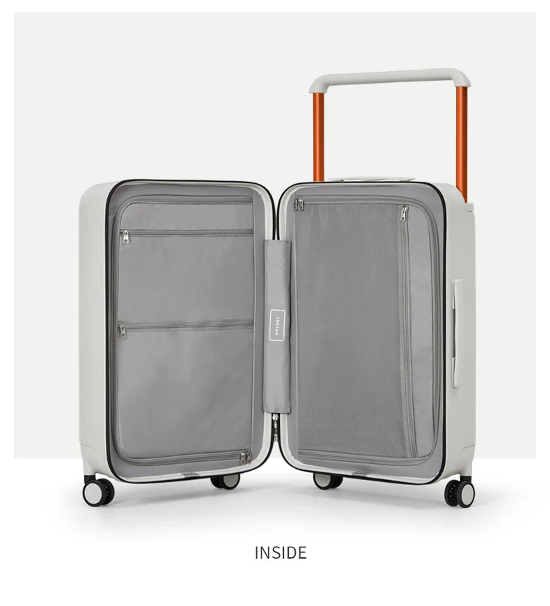 Valise de voyage à poignée large, roues tournantes, PC TSA, serrure, 20, 24 pouces
