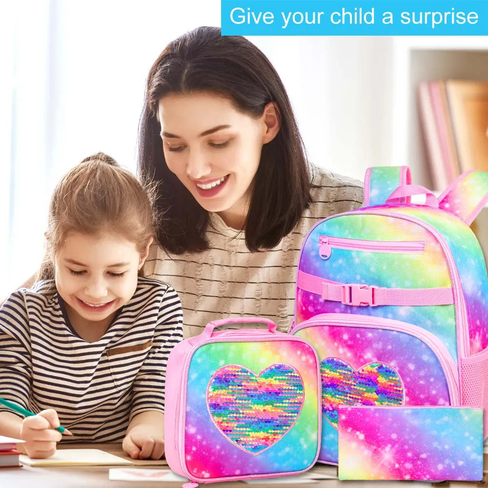 cartable pour enfants avec boîte à lunch