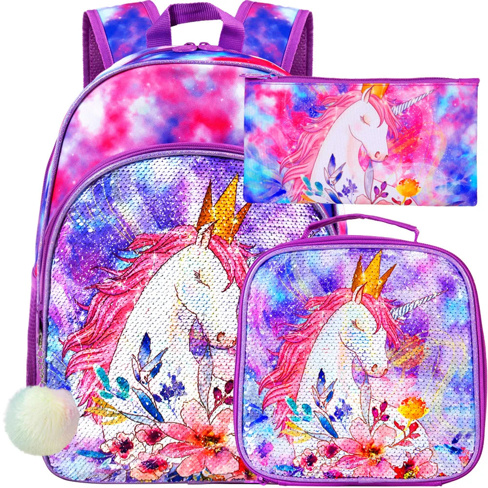 cartable pour enfants avec boîte à lunch