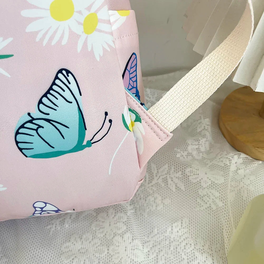 Sac à dos d'école en nylon papillon pour adolescents, grand sac à dos noir mignon pour filles, cartable étudiant pour femmes