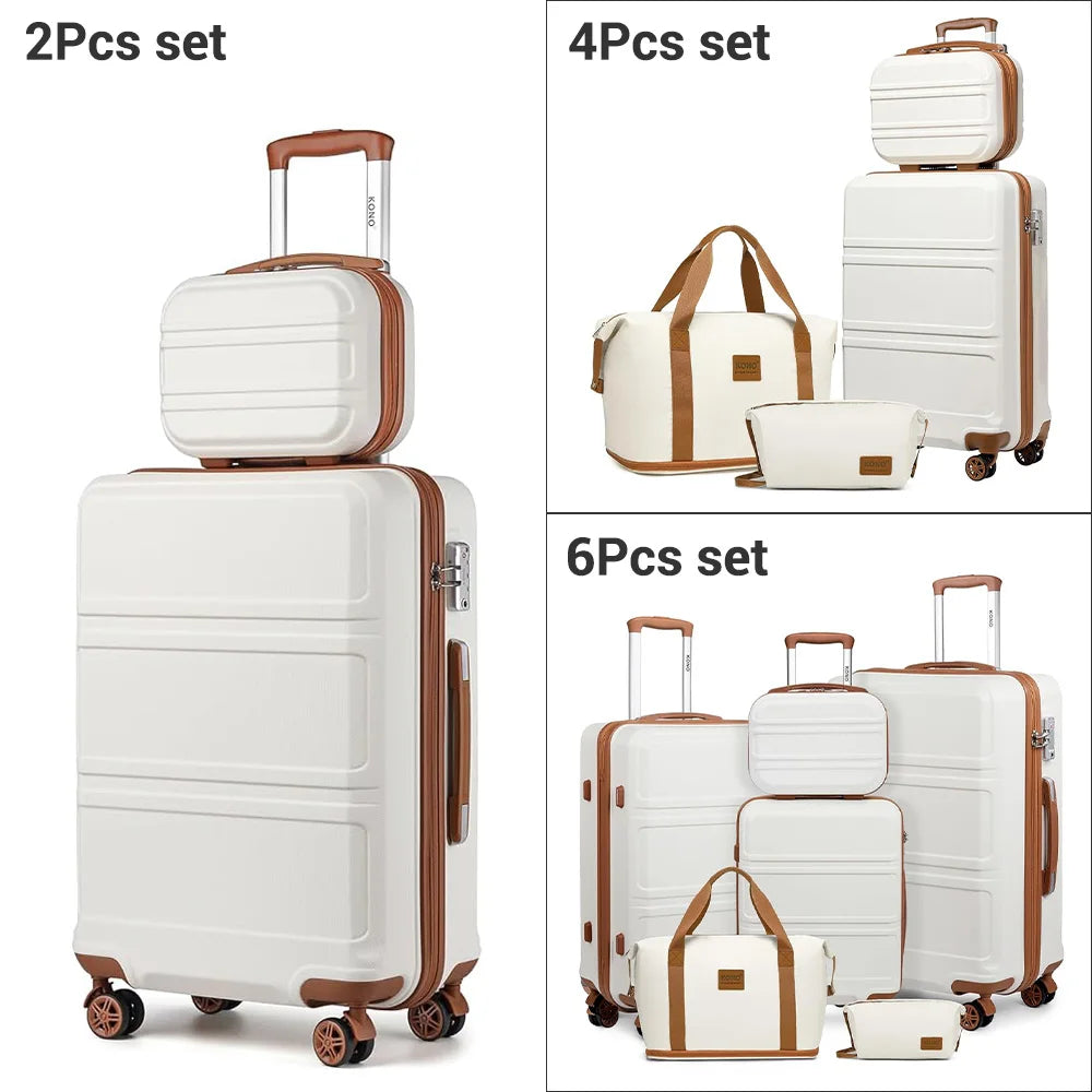 ensemble de bagages blanc