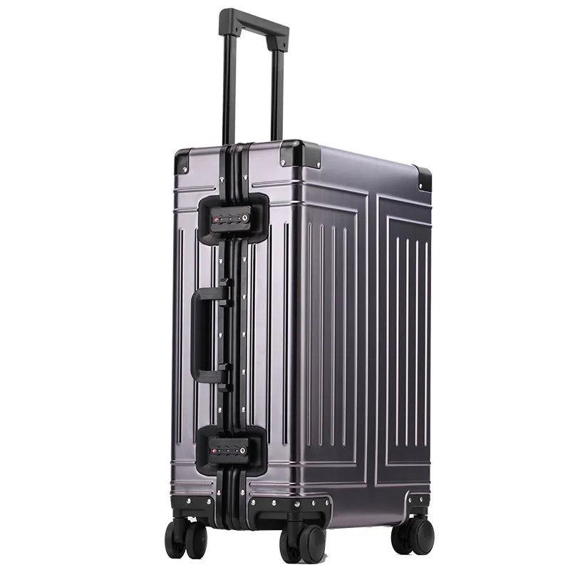 Valise en aluminium 20, 24, 26 et 28 pouces gris