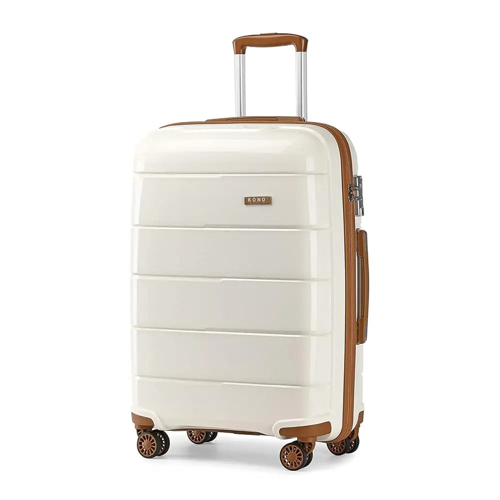 matériau PP, M, L, XL, 4 rouleaux valise beige