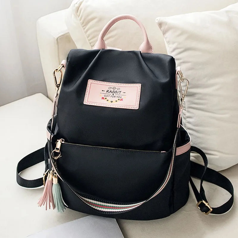 Sac à Dos Oxford de Grande Capacité pour Femme, Fourre-Tout de Bonne Qualité, Nouvelle Collection, noir