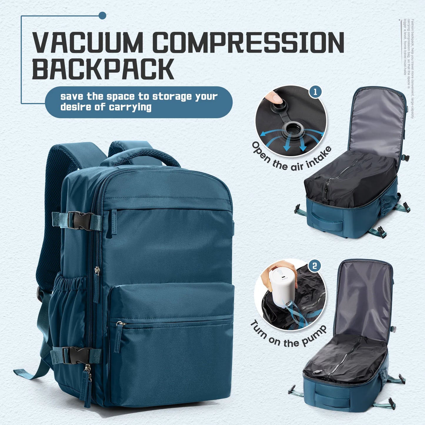 sac à dos bleu de randonnée