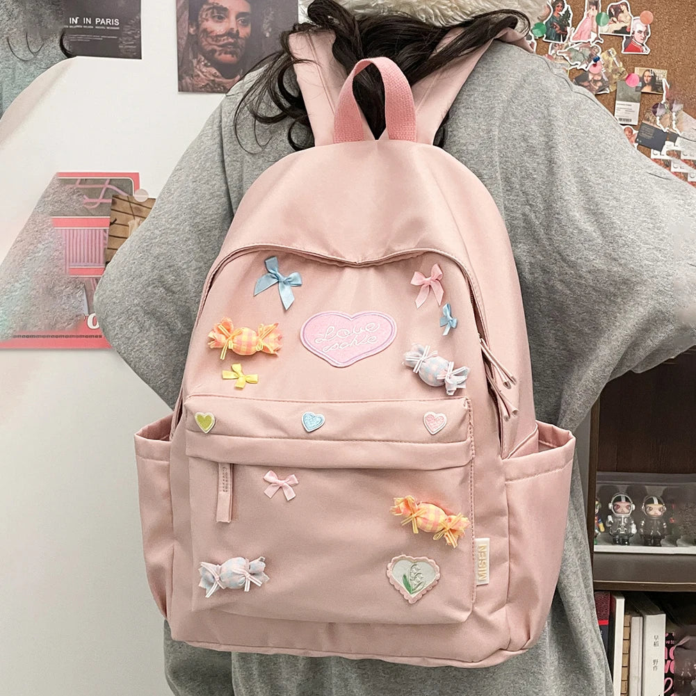 sac à dos rose étudiants sac à dos quotidien