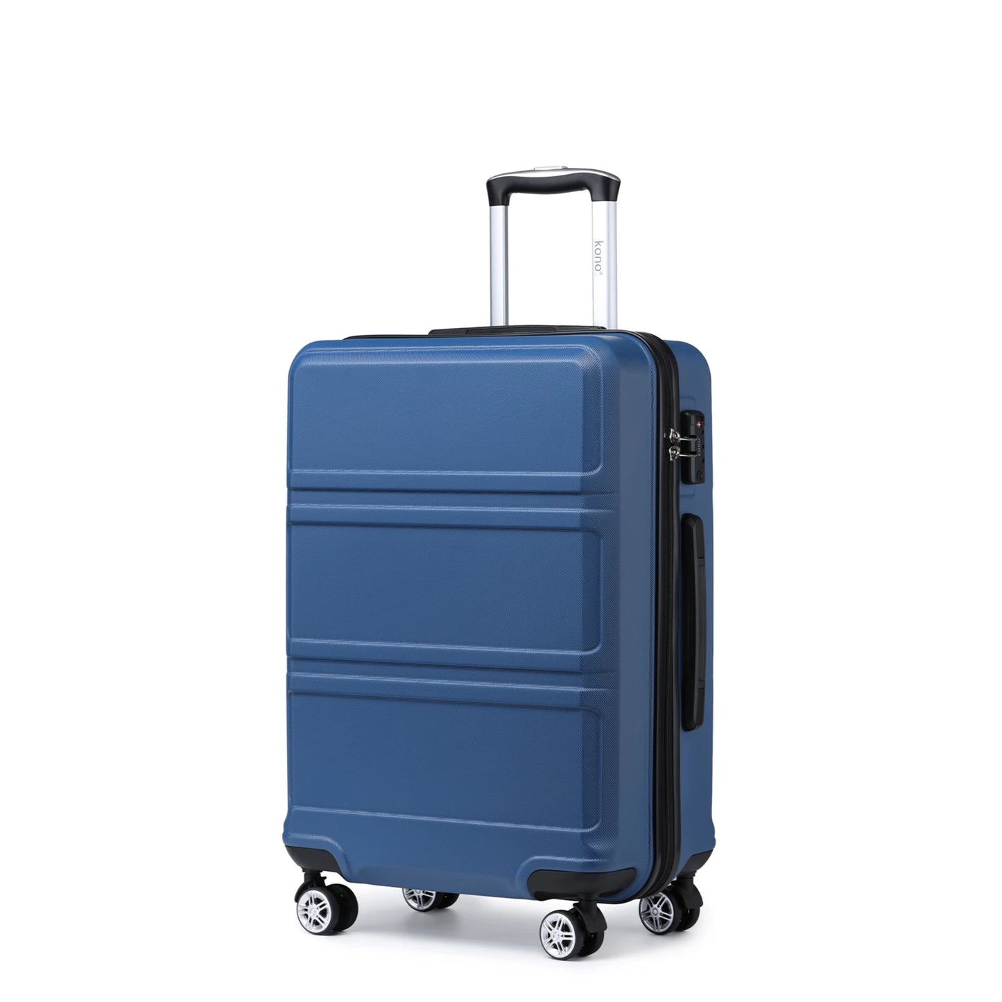 Grande Valise bleu Légère, Valise Trolley payée ity L, 4 Roues Jumelles, Serrure TSA, Matériau ABS