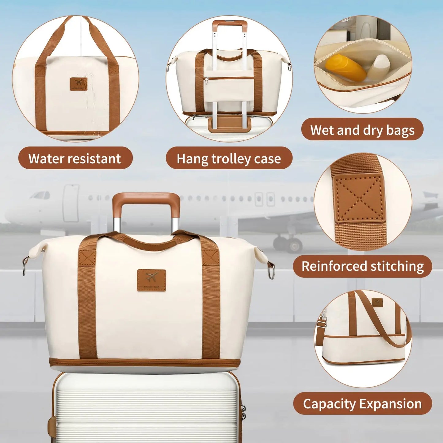 valise légère rigide en polypropylène avec serrure TSA