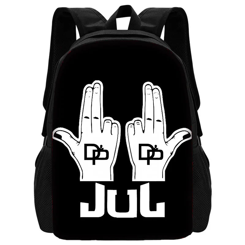 Rapper JuL-Sac à Dos d'École pour Enfant, avec Trousse à Crayons, pour Garçon et Fille, Meilleur Cadeau