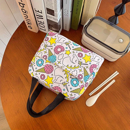 4 pièces ensemble retour à l'école grande capacité sac à dos & sac à main et trousse à crayons décontracté mode sac à dos dessin animé motif impression pour l'école