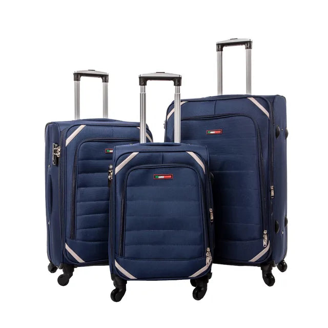 Valise de voyage de 18/20/24 pouces avec roues expresses. Ensemble de bagages en tissu robuste, lot de 3 pcs