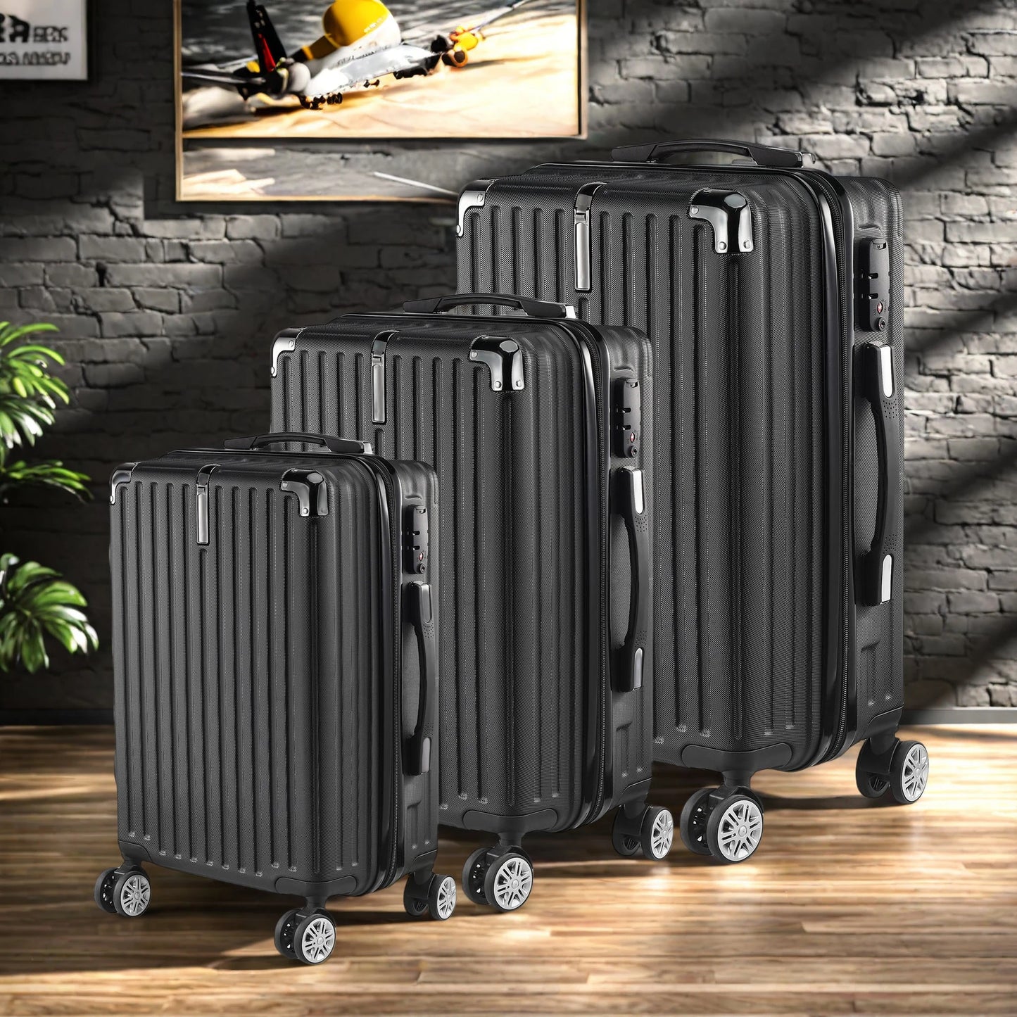 Un ensemble de 3 valises à roulettes
