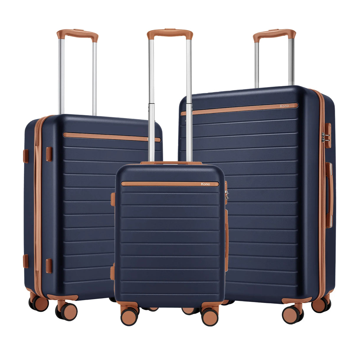 Ensemble de bagages de voyage, avec roulettes doubles et poignée télescopique