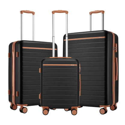 Ensemble de bagages de voyage, avec roulettes doubles et poignée télescopique
