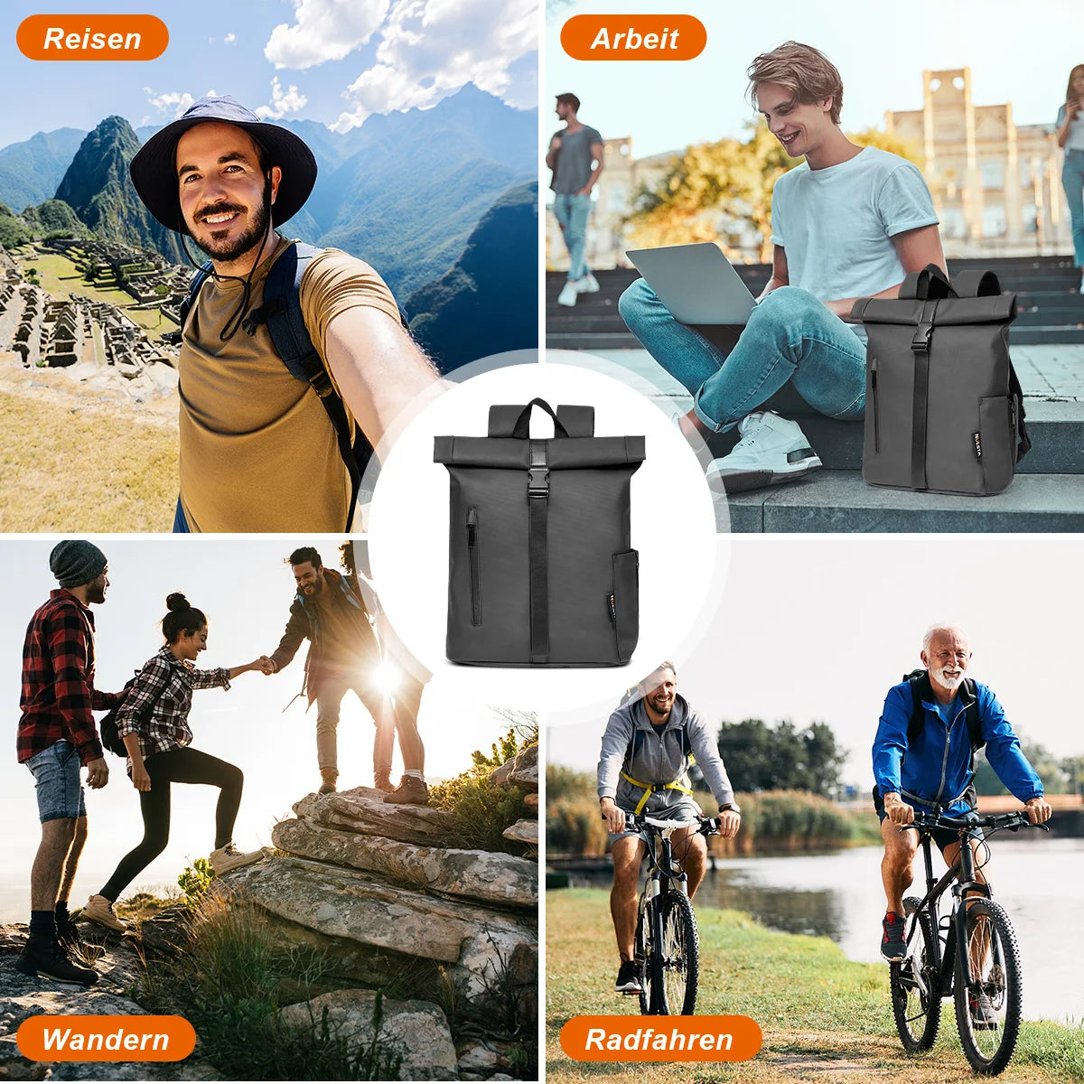 Lightweight multi-pocket backpack