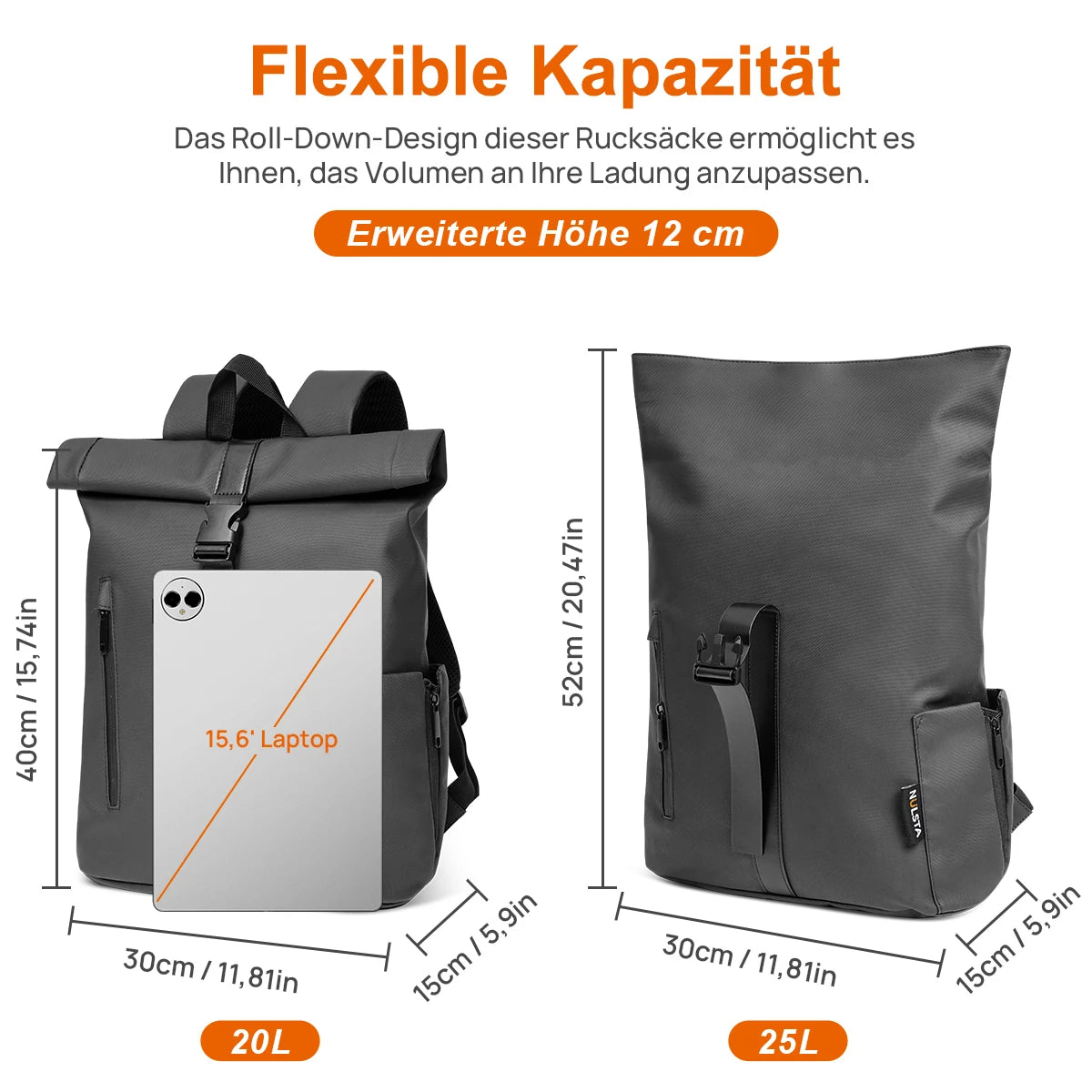Lightweight multi-pocket backpack