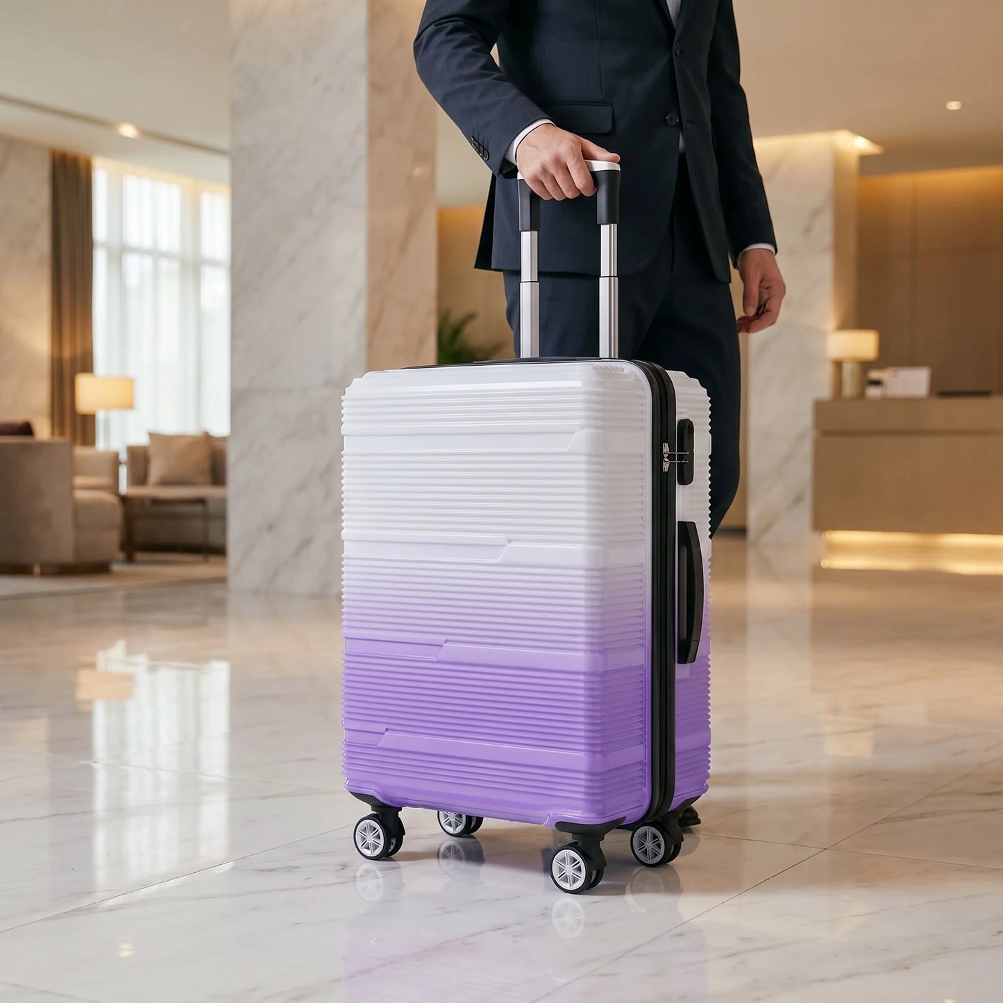 Ensemble de bagages rigides à roulettes 20/24/28 pouces