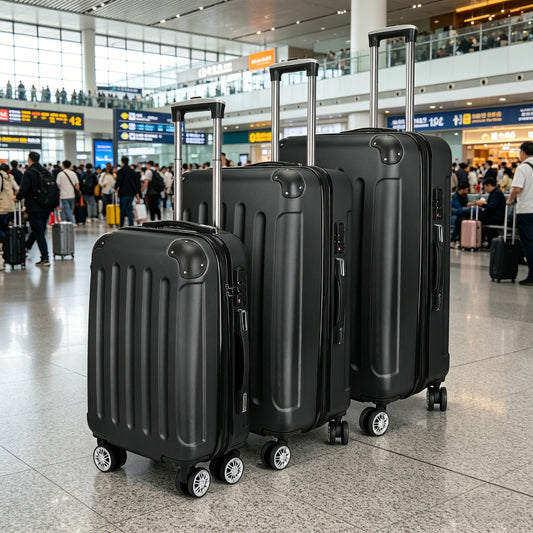 Set of suitcases with corner protection