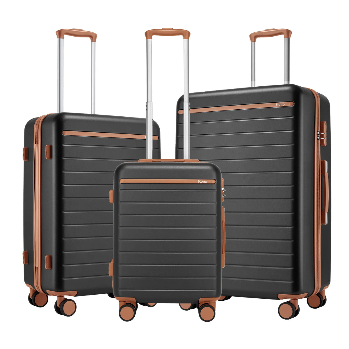 Ensemble de bagages de voyage, avec roulettes doubles et poignée télescopique