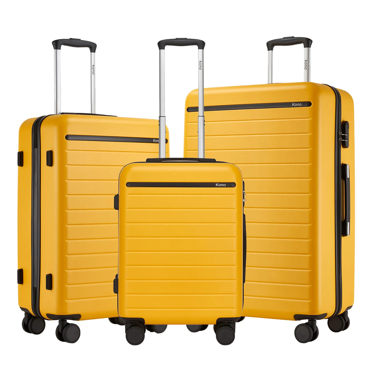 Ensemble de bagages de voyage, avec roulettes doubles et poignée télescopique