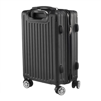 Ensemble de bagages rigides, 3 pièces avec serrure TSA