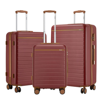 Ensemble de bagages de voyage, avec roulettes doubles et poignée télescopique