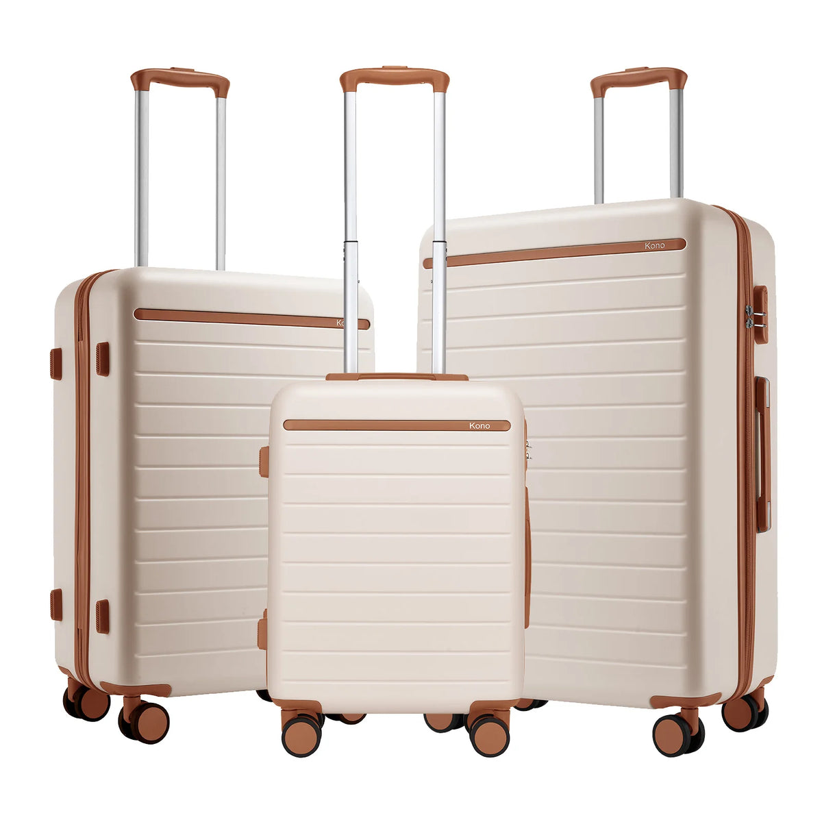 Ensemble de bagages de voyage, avec roulettes doubles et poignée télescopique