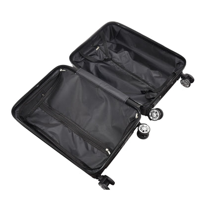 Ensemble de bagages rigides, 3 pièces avec serrure TSA
