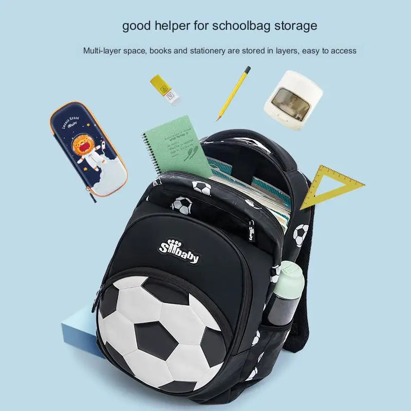 Cartable léger de football pour enfants, sacs d'école de voyage pour adolescent