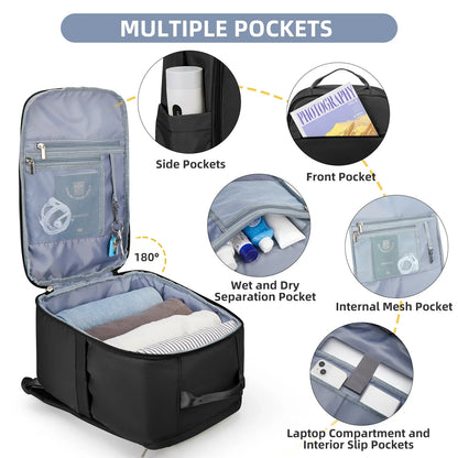 Ryanair-Sac à dos pour ordinateur portable, bagage à main, sac de voyage, 40x20x25, 45x36x20, Easyjet Cabin, femmes et hommes