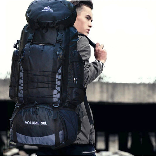 Grand Sac à Dos de Voyage pour Camping, Randonnée, Armée, Escalade, Alpinisme, dehors, Extérieur, Homme et Femme, 90L