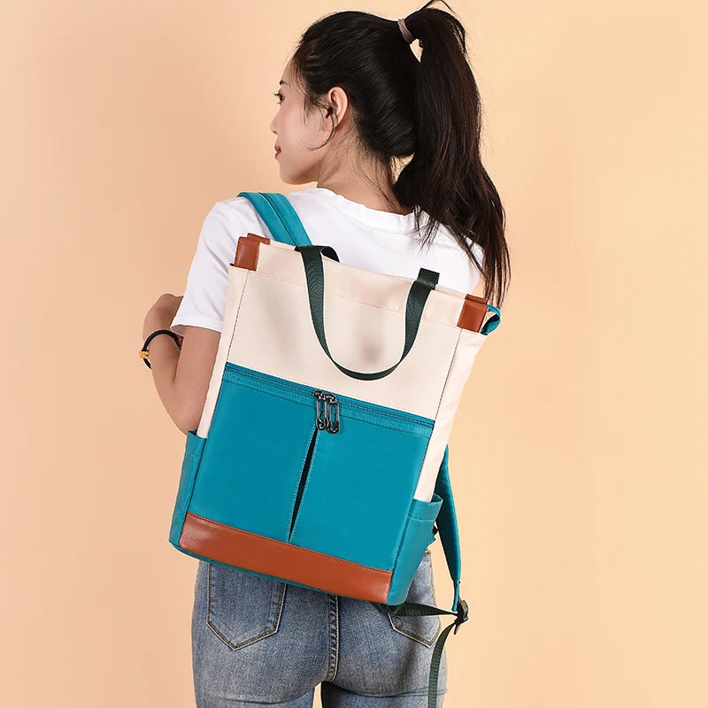 Grand sac à dos Oxford imperméable pour femme, cartable tendance pour adolescentes, voyage et week-end, nouveau,