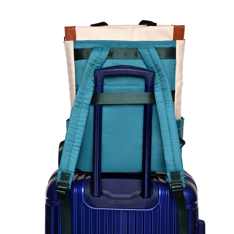 Grand sac à dos Oxford imperméable pour femme, cartable tendance pour adolescentes, voyage et week-end, nouveau, sur valise