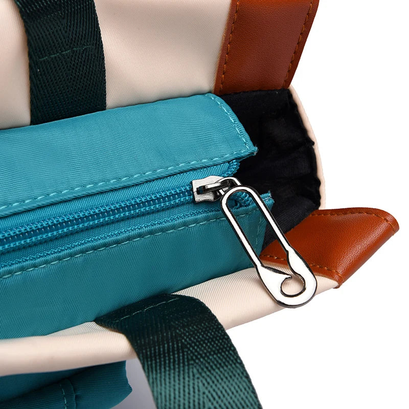 Grand sac à dos Oxford imperméable pour femme, cartable tendance pour adolescentes, voyage et week-end, nouveau, zipper