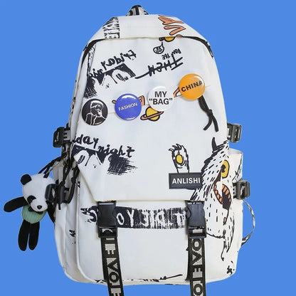 Sac à dos tendance avec motif de graffiti