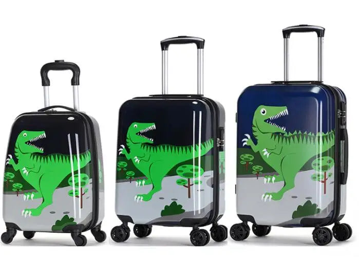 Valise dinosaure Spinner pour enfants, bagages à main pour enfants, sacs de voyage à roulettes pour filles, bagages à roulettes pour garçons