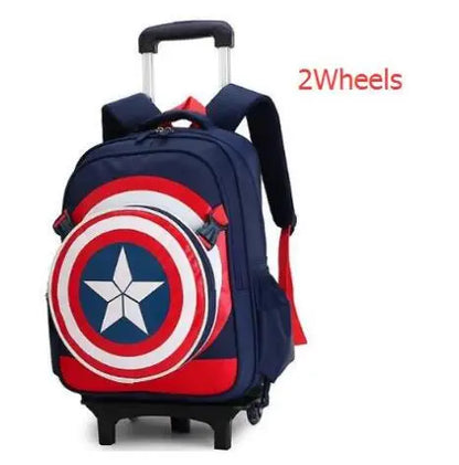 Sac à dos à 2 et 6 roulettes d'école pour enfants