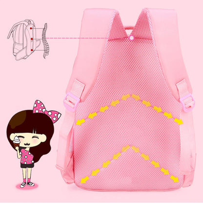 Sac à dos léger à motif de dessin animé pour enfants, sacs d'école pour filles, sac à dos pour enfants, chat doux