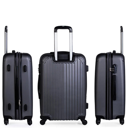 Set of 3 expandable ABS suitcases