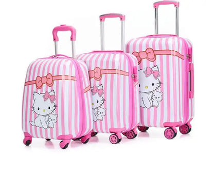 Valise rose Spinner pour enfants, bagages à main pour enfants, sacs de voyage à roulettes pour filles, bagages à roulettes pour garçons